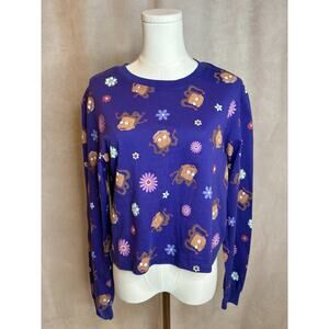 Rugrats Susie Carmichael Nickelodeon Graphic Long Sleeve Tee Blue Size S